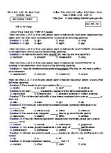 Đề kiểm tra học kỳ I môn Tiếng Anh Lớp 10 - Mã đề 524 - Năm học 2018-2019 - Sở giáo dục và đào tạo Quảng Nam